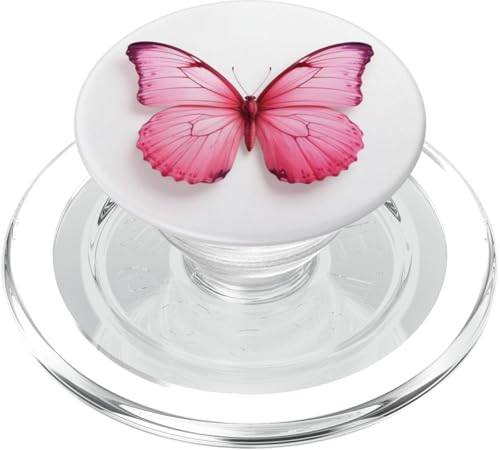 Niedlicher rosa Schmetterling PopSockets PopGrip für MagSafe Niedlicher rosa Schmetterling PopSockets PopGrip für MagSafe von Butterfly Phone Popper