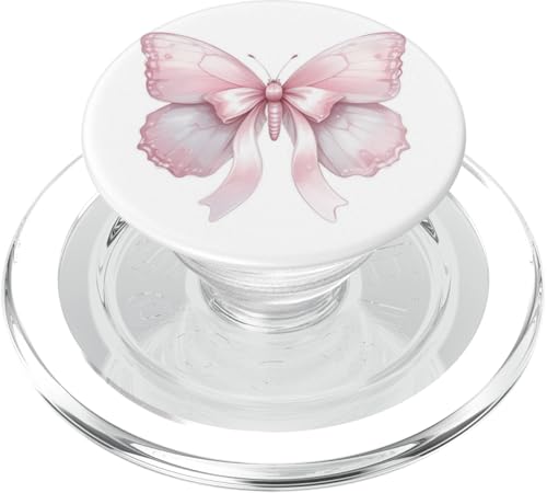 Niedlicher rosa Schmetterling mit Schleife PopSockets PopGrip für MagSafe Niedlicher rosa Schmetterling mit Schleife PopSockets PopGrip für MagSafe von Butterfly Phone Popper