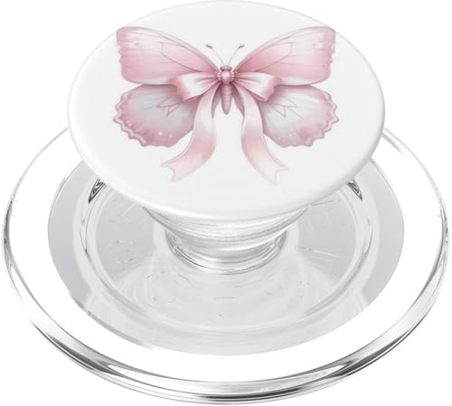Niedlicher rosa Schmetterling mit Schleife PopSockets PopGrip für MagSafe Niedlicher rosa Schmetterling mit Schleife PopSockets PopGrip für MagSafe von Butterfly Phone Popper