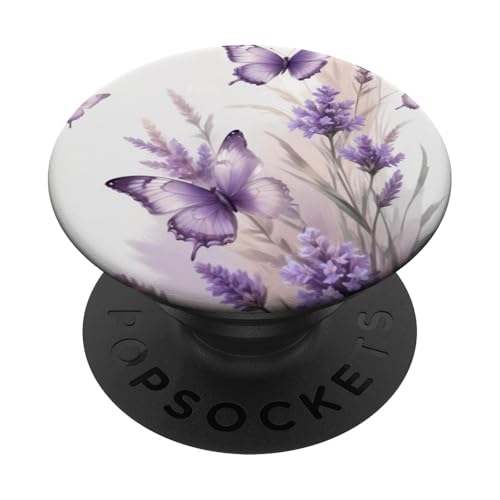 Süße Schmetterlinge Lavendel Schmetterling PopSockets Klebender PopGrip Süße Schmetterlinge Lavendel Schmetterling PopSockets Klebender PopGrip von Butterfly Phone Popper