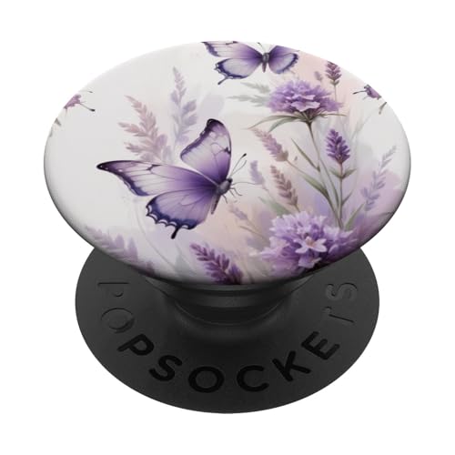 Süße Schmetterlinge Lavendel Schmetterling PopSockets Klebender PopGrip Süße Schmetterlinge Lavendel Schmetterling PopSockets Klebender PopGrip von Butterfly Phone Popper