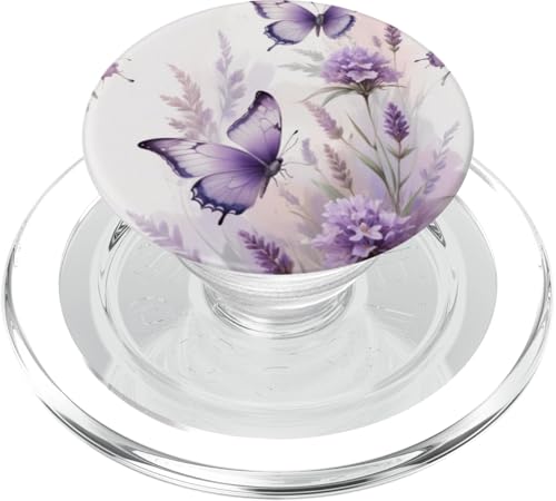 Süße Schmetterlinge Lavendel Schmetterling PopSockets PopGrip für MagSafe Süße Schmetterlinge Lavendel Schmetterling PopSockets PopGrip für MagSafe von Butterfly Phone Popper