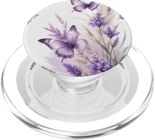 Süße Schmetterlinge Lavendel Schmetterling PopSockets PopGrip für MagSafe Süße Schmetterlinge Lavendel Schmetterling PopSockets PopGrip für MagSafe von Butterfly Phone Popper