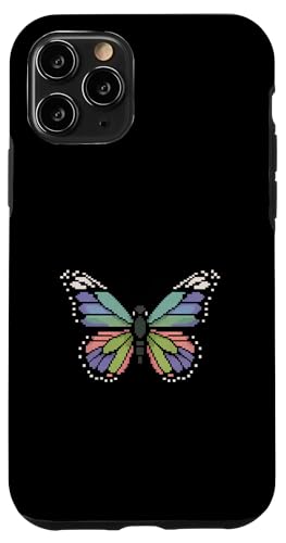 Butterfly Pixel Art Retro Spiele Gamer Jungen Mädchen Kinder Hülle für iPhone 11 Pro von ButterflyAxis1