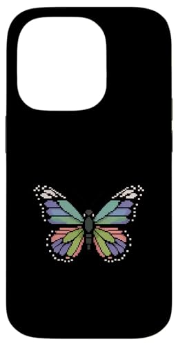 Butterfly Pixel Art Retro Spiele Gamer Jungen Mädchen Kinder Hülle für iPhone 14 Pro von ButterflyAxis1