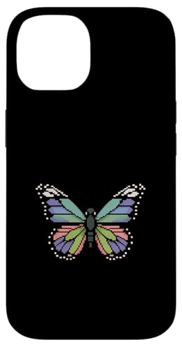 Butterfly Pixel Art Retro Spiele Gamer Jungen Mädchen Kinder Hülle für iPhone 14 von ButterflyAxis1