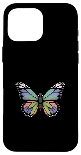 Butterfly Pixel Art Retro Spiele Gamer Jungen Mädchen Kinder Hülle für iPhone 16 Pro Max von ButterflyAxis1