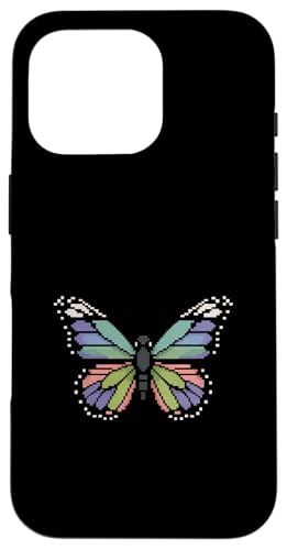 Butterfly Pixel Art Retro Spiele Gamer Jungen Mädchen Kinder Hülle für iPhone 16 Pro von ButterflyAxis1