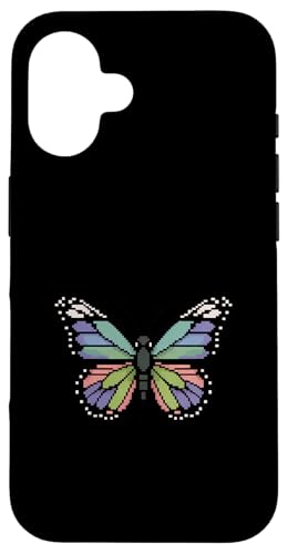 Butterfly Pixel Art Retro Spiele Gamer Jungen Mädchen Kinder Hülle für iPhone 16 von ButterflyAxis1