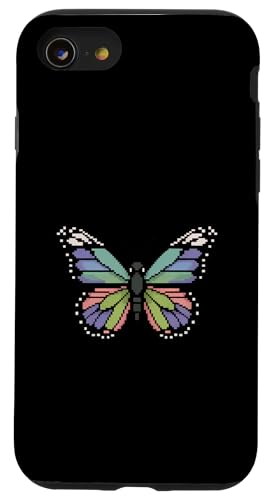 Butterfly Pixel Art Retro Spiele Gamer Jungen Mädchen Kinder Hülle für iPhone SE (2020) / 7 / 8 von ButterflyAxis1