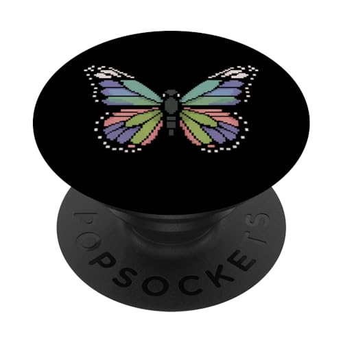 Butterfly Pixel Art Retro Spiele Gamer Jungen Mädchen Kinder PopSockets Klebender PopGrip Butterfly Pixel Art Retro Spiele Gamer Jungen Mädchen Kinder PopSockets Klebender PopGrip von ButterflyAxis1