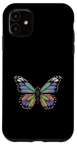 Schmetterling Zoo Tierliebhaber Pixel 8 Bit Jungen Mädchen Kinder Hülle für iPhone 11 von ButterflyAxis1