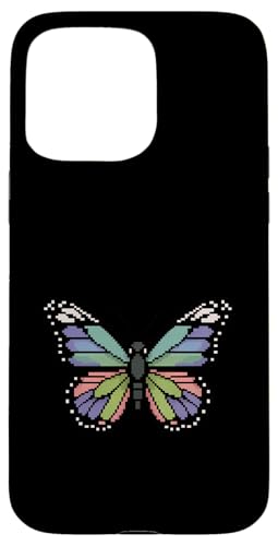 Schmetterling Zoo Tierliebhaber Pixel 8 Bit Jungen Mädchen Kinder Hülle für iPhone 15 Pro Max von ButterflyAxis1