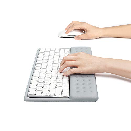Buwico 2-in-1 Tastatur-Handgelenkauflage für Apple Magic Keyboard 2 (grau) von Buwico
