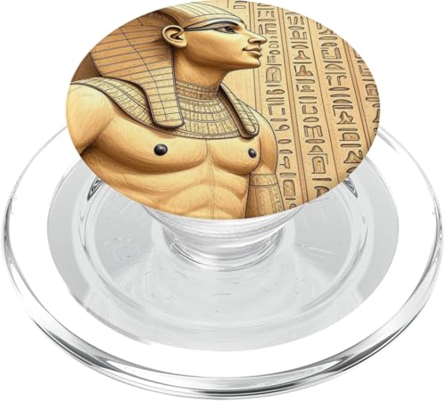 Ägypten Ägyptischer König mit Hieroglyphen PopSockets PopGrip für MagSafe Ägypten Ägyptischer König mit Hieroglyphen PopSockets PopGrip für MagSafe von Buy Cool Shirts