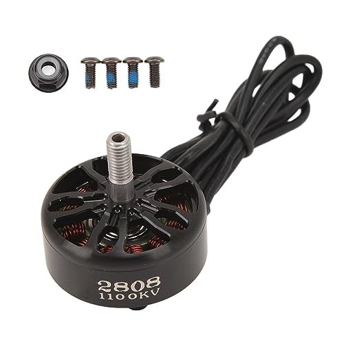 BuyWeek A2808 Brushless Motor, 1100KV Drohnen Bürstenloser Motor für FPV Quadcopter, Aluminiumschale Ruhiger Betrieb Ultraleicht von BuyWeek