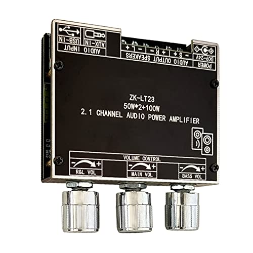BuyWeek Bluetooth-Verstärkerplatinenmodul, 50W+50W+100W Bluetooth Verstärker Modul Hifi Stereo, 2.1-Kanal Bluetooth Digital Endstufe Verstärker Platine für DIY Lautsprecher von BuyWeek