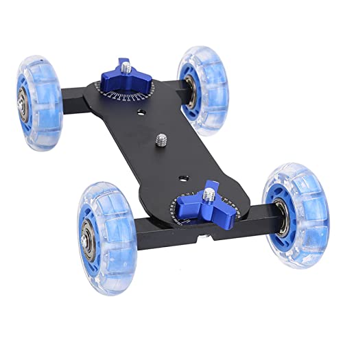 BuyWeek Kamera Slider Dolly, 10 KG Belastung Schiene Rollschieber Kamera Dolly Skater Mini Desktop Auto für DLSR Camcorder Videokamera(Farbe des Rads ist Zufällig) von BuyWeek