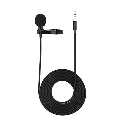 BuyWeek Lavalier Mikrofon, Ansteckmikrofon mit 360 Grad Drehbarer Clip, -30±2dB Omnidirektionales Kondensatormikrofon für iPhone, für Samsung, für Android Smartphone Laptop von BuyWeek