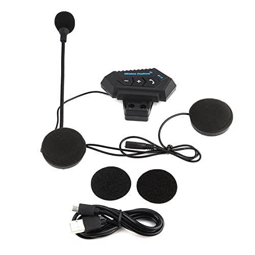 BuyWeek Motorradhelm Bluetooth Headsets, Motorrad Helm Bluetooth Gegensprechanlage Bluetooth V5.0 Motorradhelm Kopfhörer Lautsprecher Unterstützen Freisprechen von BuyWeek