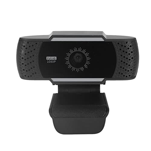 BuyWeek Webkamera, Full HD 1080P Webcam mit Mikrofon, automatische Rauschunterdrückung, USB-Stereo-Computerkamera mit drehbarem Clip für das Büro von BuyWeek