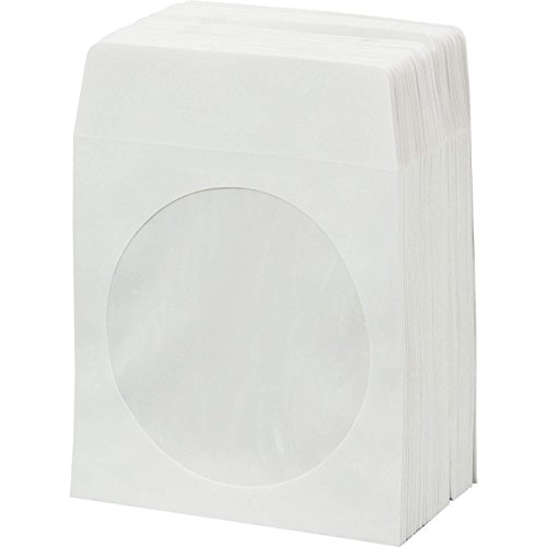 BestDuplicator CDSLV-100-WH, 100 CD-Hüllen aus Papier mit Fenster und Rückklappe BestDuplicator CDSLV-100-WH, 100 CD-Hüllen aus Papier mit Fenster und Rückklappe von BuyinCoins