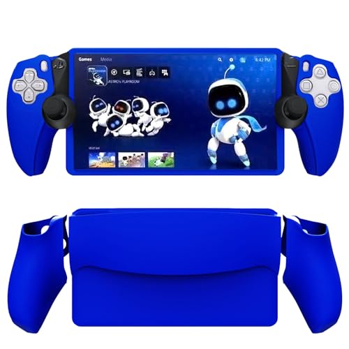 Buziba Controller Silikon Cover Controller Skin Split Schutzhülle für PS5 PlayStation Portal Handheld Spielkonsole Weiche Gummi Hülle (Blau) von Buziba