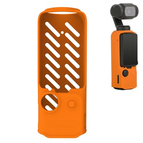 Buziba Silikon-Schutzhülle für DJI Osmo Pocket 3, Silikon-Schutzhülle, Handheld-Action-Kamera-Zubehör (orange) von Buziba