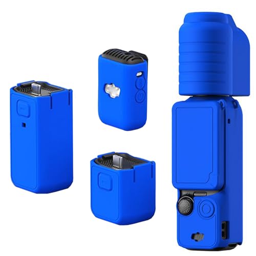 Buziba Silikon-Schutzhülle für DJI Osmo Pocket 3, Silikon-Schutzhülle, Handheld-Gimbal-Action-Kamera-Zubehör (blau) von Buziba