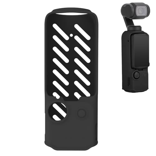 Buziba Silikon Schutzhülle für DJI Osmo Pocket 3 Silikon Hülle Schutzhülle Handheld Action Kamera Zubehör (Schwarz) von Buziba