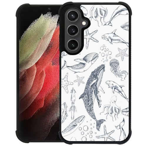 Bvkilrvc Für Samsung Galaxy S23 FE Hülle, Weiß Hai Ozean Quallen Muster Schutzhülle Rutschfeste Vier Ecken Stoßdämpfend Weiche TPU Hülle Bvkilrvc Für Samsung Galaxy S23 FE Hülle, Weiß Hai Ozean Quallen Muster Schutzhülle Rutschfeste Vier Ecken Stoßdämpfend Weiche TPU Hülle von Bvkilrvc