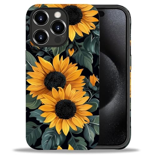 Bvkilrvc Kompatibel mit iPhone 15 Pro Hülle, Sonnenblume Blumen Gelb Muster Druck Matte Handyhülle Lustige Liquid Silicone Case Stoßfest Stoßfest Schutzhülle Bvkilrvc Kompatibel mit iPhone 15 Pro Hülle, Sonnenblume Blumen Gelb Muster Druck Matte Handyhülle Lustige Liquid Silicone Case Stoßfest Stoßfest Schutzhülle von Bvkilrvc