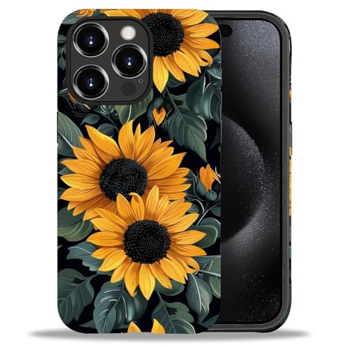 Bvkilrvc Kompatibel mit iPhone 15 Pro Max Hülle, Sonnenblume Blumen Gelb Muster Druck Matte Handyhülle Lustige Liquid Silikon Case Stoßfest Stoßfest Schutzhülle Bvkilrvc Kompatibel mit iPhone 15 Pro Max Hülle, Sonnenblume Blumen Gelb Muster Druck Matte Handyhülle Lustige Liquid Silikon Case Stoßfest Stoßfest Schutzhülle von Bvkilrvc