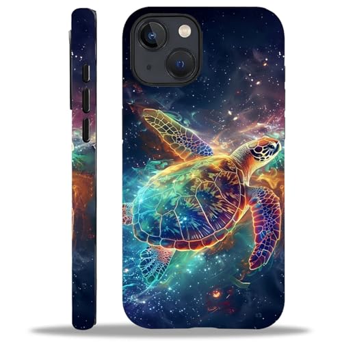 Bvkilrvc Schutzhülle für iPhone 13/iPhone 14, Motiv: Schildkröte, kosmischer Staubnebel, matt, lustig, Flüssigsilikon, stoßfest, stoßfest, Schutzhülle Bvkilrvc Schutzhülle für iPhone 13/iPhone 14, Motiv: Schildkröte, kosmischer Staubnebel, matt, lustig, Flüssigsilikon, stoßfest, stoßfest, Schutzhülle von Bvkilrvc