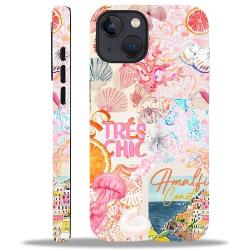 Bvkilrvc Schutzhülle für iPhone 13 / iPhone 14, Motiv: rosa Quallen, Stadt-Spleißmuster, matt, lustig, Flüssigsilikon, stoßfest, stoßfest Bvkilrvc Schutzhülle für iPhone 13 / iPhone 14, Motiv: rosa Quallen, Stadt-Spleißmuster, matt, lustig, Flüssigsilikon, stoßfest, stoßfest von Bvkilrvc