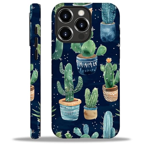 Bvkilrvc Schutzhülle für iPhone 16 Pro Max, Kaktus-Muster, matt, lustig, Flüssigsilikon, stoßfest, stoßfest, Schutzhülle für iPhone 16 Pro Max von Bvkilrvc