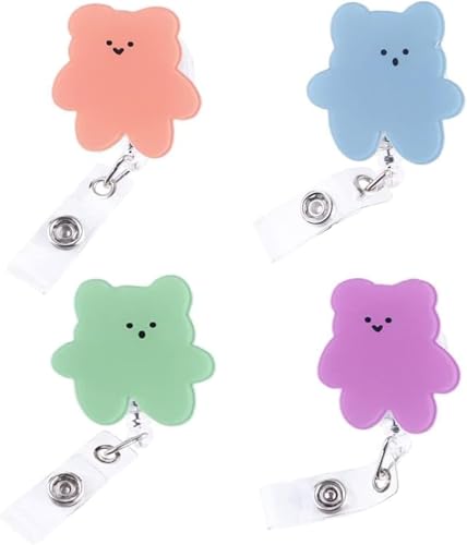Bunte Bären-Abzeichenspule, niedliche Bären, einziehbare Ausweishalter, Ausweishalter, Krokodilklemmen-Set, Namensdekoration, Ausweishalter mit Clip, Ausweishalter für Krankenschwester, Lehrer Bunte Bären-Abzeichenspule, niedliche Bären, einziehbare Ausweishalter, Ausweishalter, Krokodilklemmen-Set, Namensdekoration, Ausweishalter mit Clip, Ausweishalter für Krankenschwester, Lehrer von Bwexxt