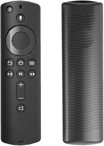 Schwarze Schutzhülle, 15,9 cm (5,9 Zoll), weiche Silikon-Hülle, stoßfest, rutschfest, Ersatz-Silikon-Schutz für Fire TV Stick 4K Fernbedienung Fernbedienungen Zubehör von Bwexxt