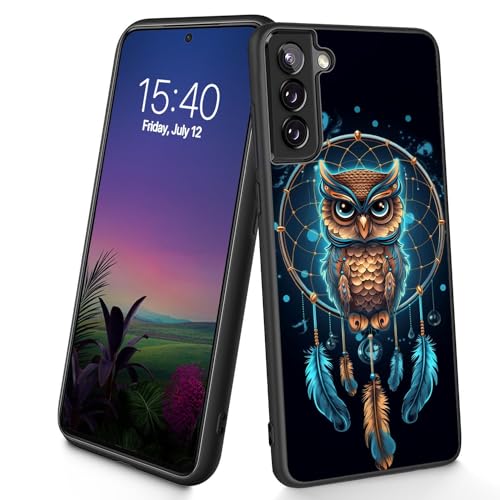 Bxgolkgd Entworfen für Galaxy S23 5G Hülle, schlank, weiches TPU-Silikon, stoßfest, rutschfest, Schutzhülle für Samsung Galaxy S23 5G 2023 15,5 cm (6,1 Zoll) – Traumfänger-Eule von Bxgolkgd