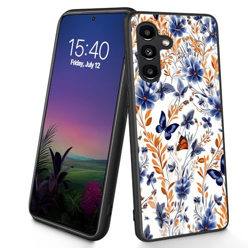 Bxgolkgd Entworfen für Galaxy S23 FE, dünne, weiche TPU-Silikon-Schutzhülle, stoßfest, rutschfest, Schutzhülle für Samsung Galaxy S23 FE 2023 16,3 cm (6,4 Zoll), 2 Blumen- und Schmetterlings-Motive von Bxgolkgd