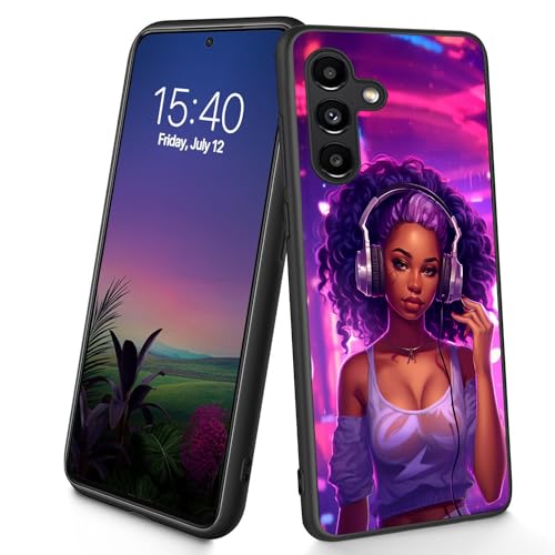 Bxgolkgd Entworfen für Galaxy S24 FE, dünne, weiche TPU-Silikon-Schutzhülle, stoßfest, rutschfest, Schutzhülle für Samsung Galaxy S24 FE 2024, 17 cm (6,7 Zoll), The Girl Who Loves Music von Bxgolkgd