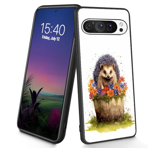 Bxgolkgd Entworfen für Pixel 9 Pro XL, dünne, weiche TPU-Silikon-Schutzhülle, stoßfest, rutschfest, für Google Pixel 9 Pro XL 2024, 17,3 cm (6,8 Zoll), niedlicher Igel von Bxgolkgd