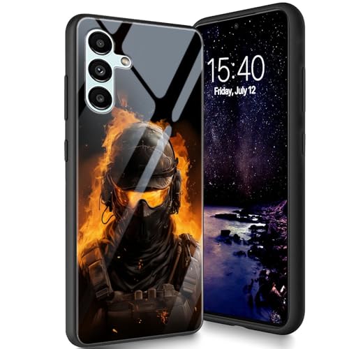 Bxgolkgd Entworfen für Samsung Galaxy A35 5G 6,6 Zoll 2023, Hartglas-Rückabdeckung, entworfen mit TPU-Silikon, stoßfest, kratzfest, amerikanischer Soldier Bxgolkgd Entworfen für Samsung Galaxy A35 5G 6,6 Zoll 2023, Hartglas-Rückabdeckung, entworfen mit TPU-Silikon, stoßfest, kratzfest, amerikanischer Soldier von Bxgolkgd