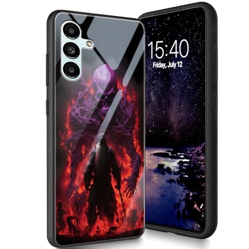 Bxgolkgd Entworfen für Samsung Galaxy A54 5G 6,5 Zoll (16,5 cm) 2023 Hülle, Hartglas-Rückabdeckung, entworfen mit TPU-Silikon, stoßfest, kratzfest von Bxgolkgd