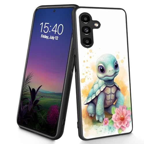 Bxgolkgd Schutzhülle für Galaxy A14 5G, dünn, weiches TPU-Silikon, stoßfest, rutschfest, für Samsung Galaxy A14 5G 2023 16,8 cm (6,6 Zoll), Aquarell-Schildkröte von Bxgolkgd