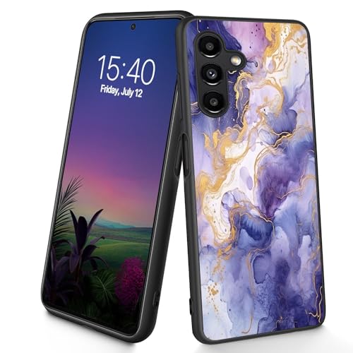 Bxgolkgd Schutzhülle für Galaxy A14 5G, dünn, weiches TPU-Silikon, stoßfest, rutschfest, für Samsung Galaxy A14 5G 2023 16,8 cm (6,6 Zoll), blau-goldener Marmor von Bxgolkgd
