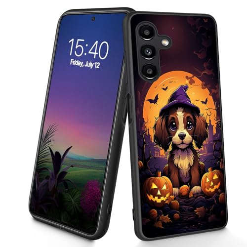 Bxgolkgd Schutzhülle für Galaxy A26 5G, dünn, weich, TPU-Silikon, stoßfest, rutschfest, für Samsung Galaxy A26 5G 2025, 17 cm (6,7 Zoll), Halloween-Kürbis-Hund von Bxgolkgd