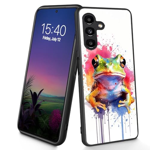 Bxgolkgd Schutzhülle für Galaxy A36 5G, dünn, weich, TPU-Silikon, stoßfest, rutschfest, für Samsung Galaxy A36 5G 2025, 17 cm (6,7 Zoll), Aquarell Frosch von Bxgolkgd