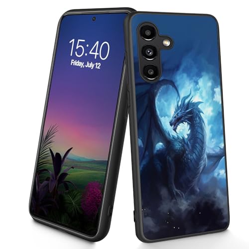 Bxgolkgd Schutzhülle für Galaxy A54 5G, dünn, weich, TPU-Silikon, stoßfest, rutschfest, für Samsung Galaxy A54 5G 2023, 16,3 cm (6,4 Zoll), niedlicher Drache von Bxgolkgd
