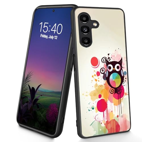Bxgolkgd Schutzhülle für Galaxy A56 5G, dünn, weich, TPU-Silikon, stoßfest, rutschfest, für Samsung Galaxy A56 5G 2025 17 cm (6,7 Zoll), abstrakte Eule von Bxgolkgd